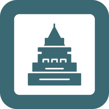 Benzersiz yer imi kule çizgisi vektör simgesi