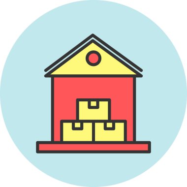 Çatısı olan bir evin vektör simgesi