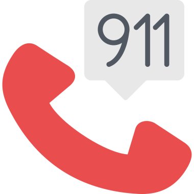 acil çağrı renkli vektör simgesi