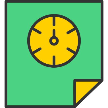 Bir saat simgesinin vektör illüstrasyonu