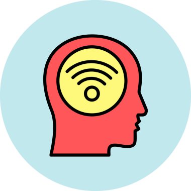 Beyin vektör simgesi modern illüstrasyon