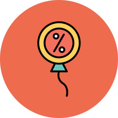 İndirim etiketi simgesinin vektör çizimi