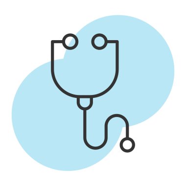 tıbbi steteskop vektör çizimi.