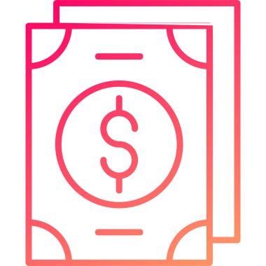 Dolar. Web simgesi basit illüstrasyon