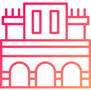 Şato. Web simgesi basit illüstrasyon