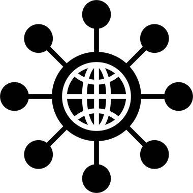 ağ bağlantısı genel simgesi ana hat biçiminde