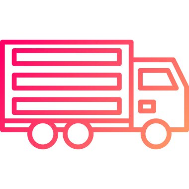 kargo kamyonu ikonu vektör illüstrasyonu