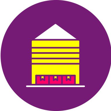 Bina. Web simgesi basit illüstrasyon