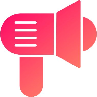 Konuşmacı. Web simgesi basit illüstrasyon