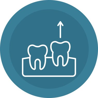 diş simgesi vektör illüstrasyonu