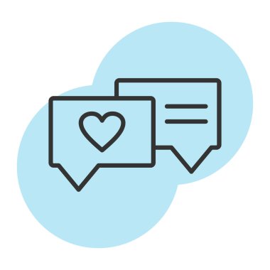 Sohbet mesajı vektör illüstrasyonu