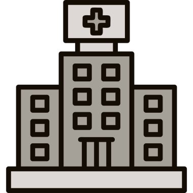 Hastane binası. Web simgesi