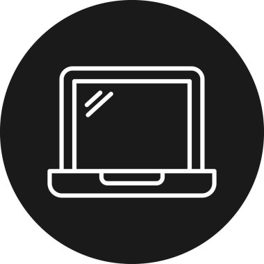 Dizüstü bilgisayar simgesi vektör çizimi