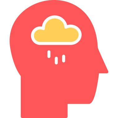 Bulut. Web simgesi basit illüstrasyon