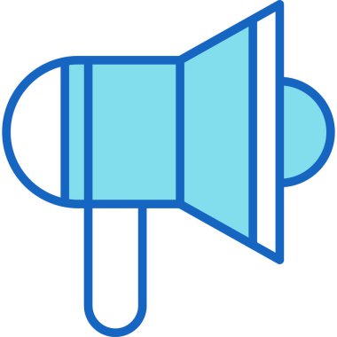 Megafon. Web simgesi basit illüstrasyon