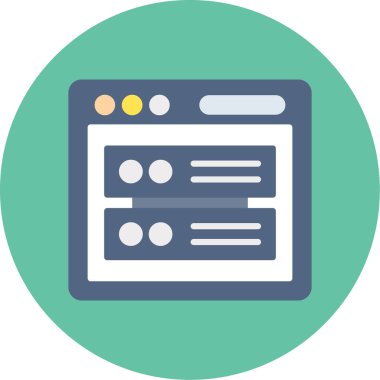 Web sayfası renkli vektör simgesi