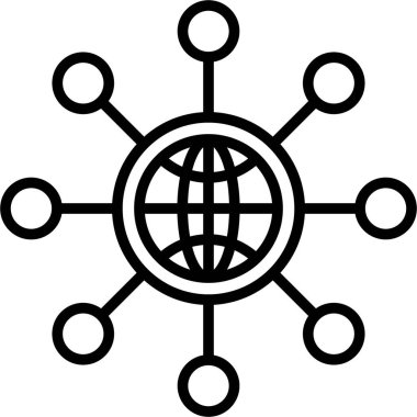 ağ genel bağlantı simgesi ana hat biçiminde