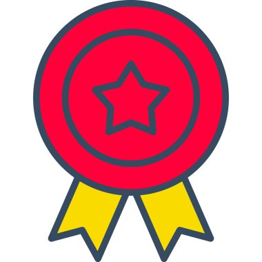 Madalya. Web simgesi basit illüstrasyon