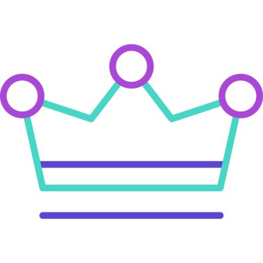 Taç. Web simgesi basit illüstrasyon