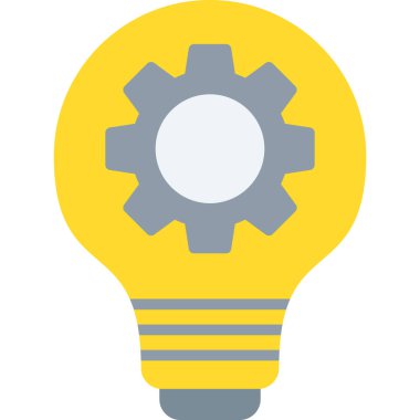 Düz biçimli bir fikir ampul simgesi