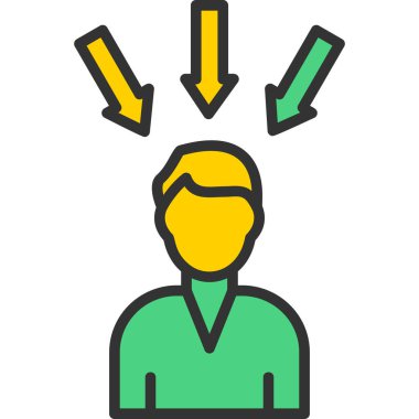 İş adamı simgesi vektör illüstrasyonu