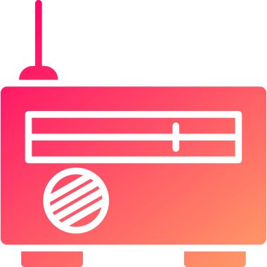 radyo simgesi vektör illüstrasyonu