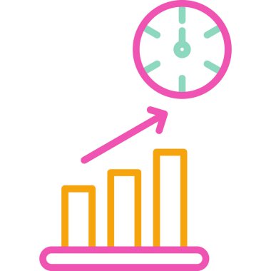 Zaman doldu. Web simgesi basit illüstrasyon