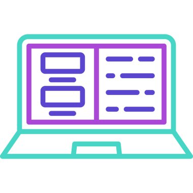 Bilgisayar. Web simgesi basit illüstrasyon