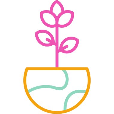 Bitki simgesinin vektör illüstrasyonu