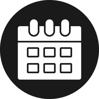 Takvim simgesi vektör illüstrasyonu