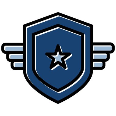 Yıldızlı rozet izole edilmiş ikon vektör illüstrasyon tasarımı