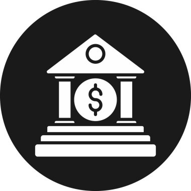 banka simgesi vektör illüstrasyonu