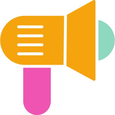 Konuşmacı. Web simgesi basit illüstrasyon