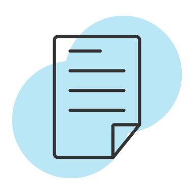 belge simgesi vektör illüstrasyonu