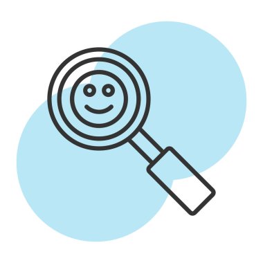 Gülümseme vektör tasarımlı büyüteç