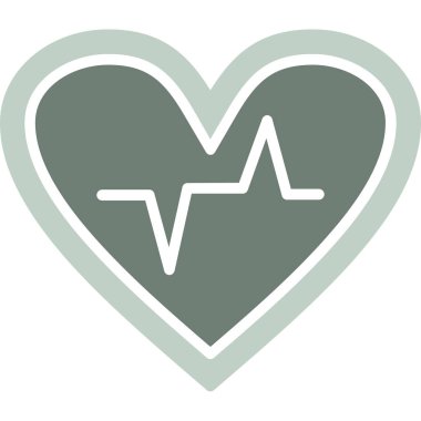 Kalp nabız vektör simgesi