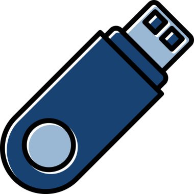 usb flash disk simgesi, vektör illüstrasyon tasarımı