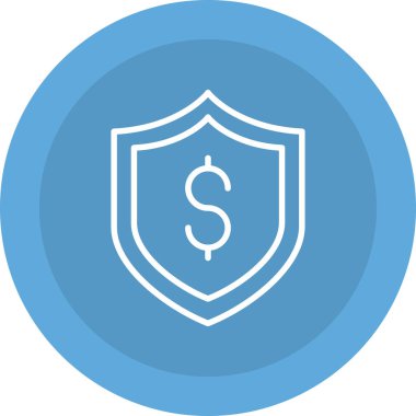 Kalkan. Web simgesi basit illüstrasyon