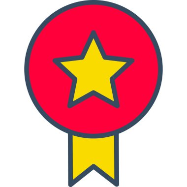 Madalya. Web simgesi basit illüstrasyon