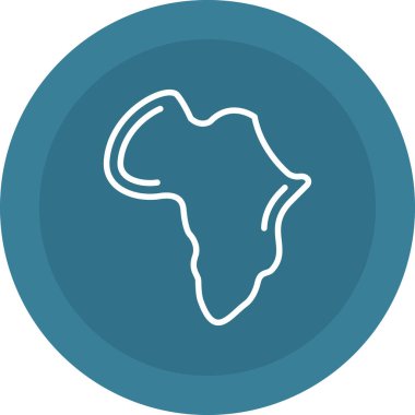 Afrika simgesi vektörü izole edildi