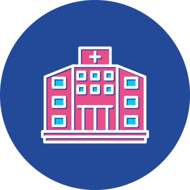 Hastane binası. Vektör illüstrasyonu