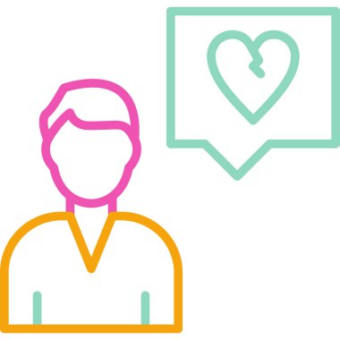 Kalp. Web simgesi basit illüstrasyon