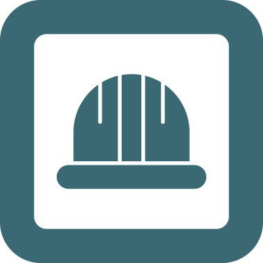 Kask simgesi vektör illüstrasyonu