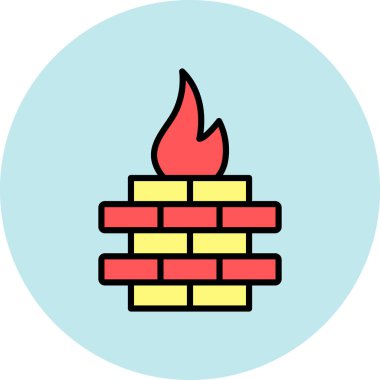 Ateş ikonu. vektör illüstrasyonu