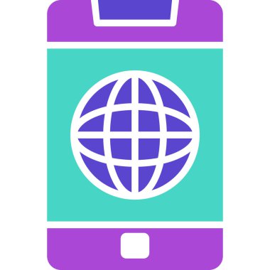 cep telefonu ikonu vektör illüstrasyonu