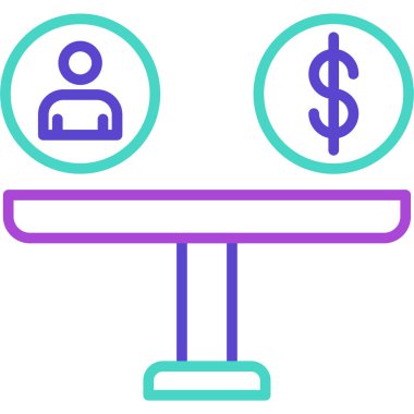 Dolar. Web simgesi basit illüstrasyon