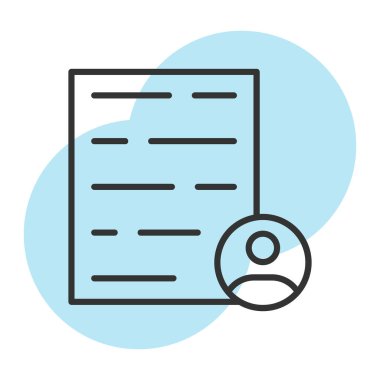 Belge. Web simgesi basit illüstrasyon