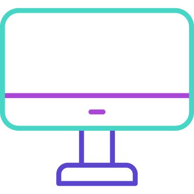 bilgisayar görüntüleme simgesi basit vektörü