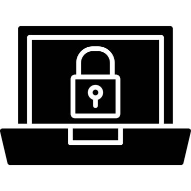 Güvenlik sistemi simgesi vektör illüstrasyonu