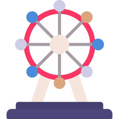 Lunapark eğlence simgesi düz stil